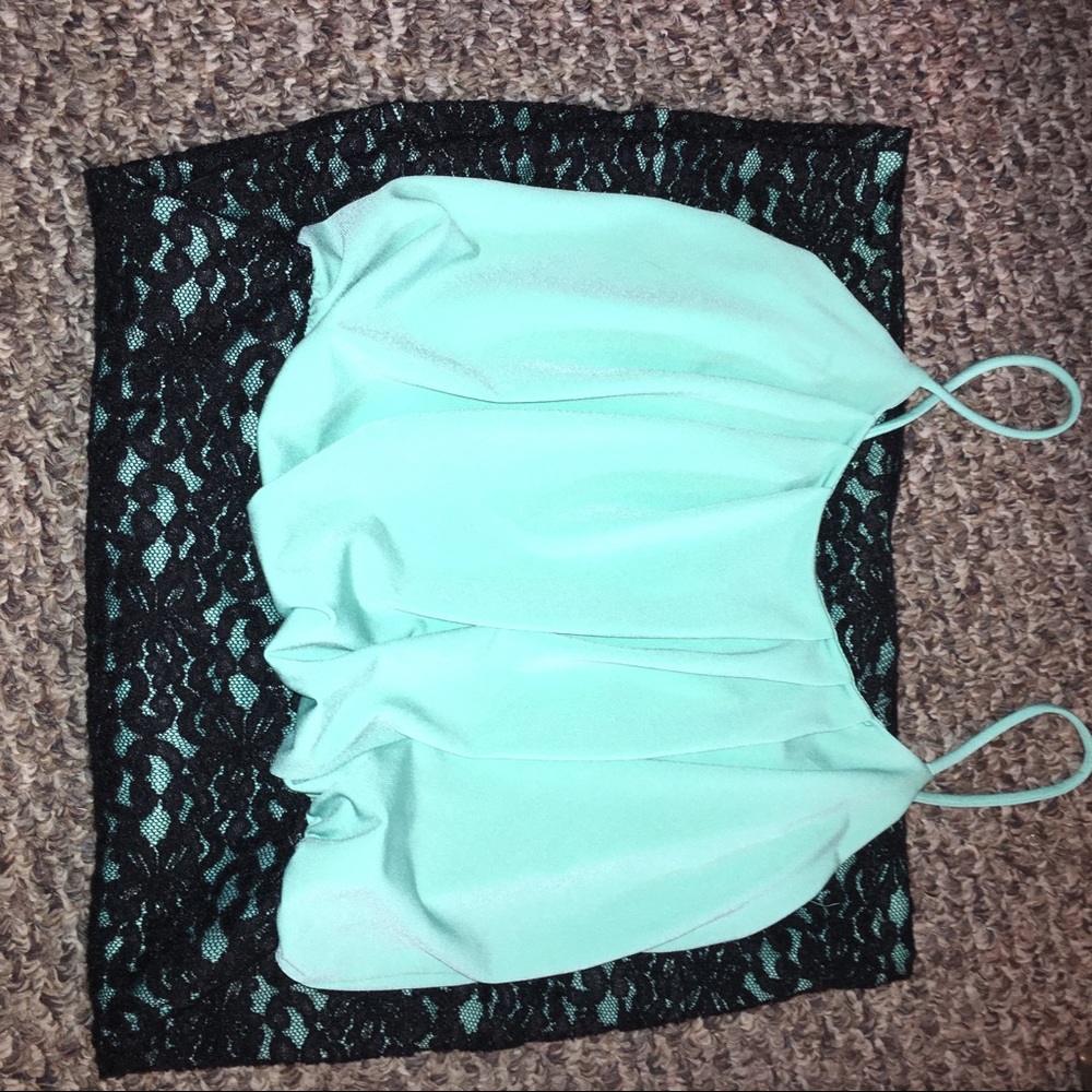 Minty blue mini dress